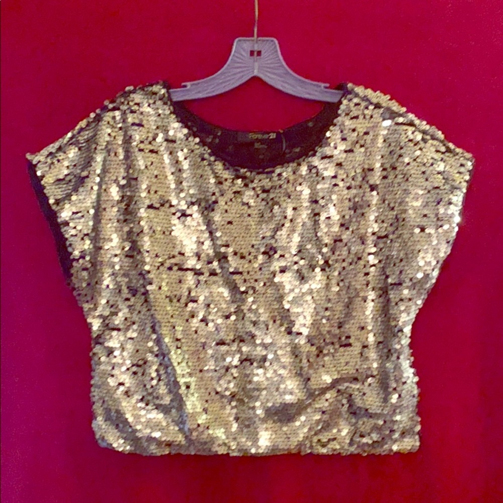 Silver sequence shirt